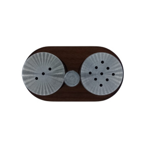 2'li mat paslanmaz ceviz tuzluk seti